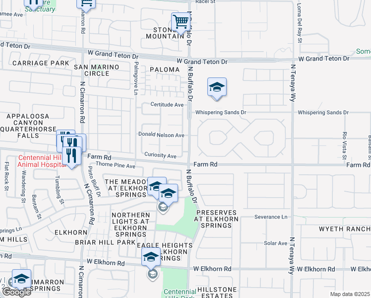 map of restaurants, bars, coffee shops, grocery stores, and more near 7616 Picnic Street in Las Vegas