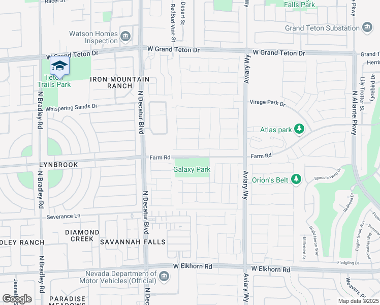 map of restaurants, bars, coffee shops, grocery stores, and more near 4519 Stardusk Falls Avenue in North Las Vegas