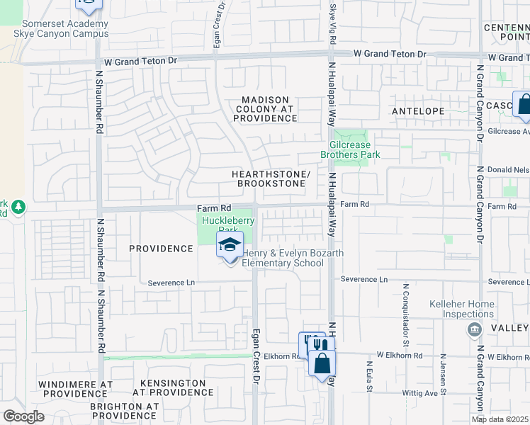 map of restaurants, bars, coffee shops, grocery stores, and more near 7567 Captain Lord Court in Las Vegas