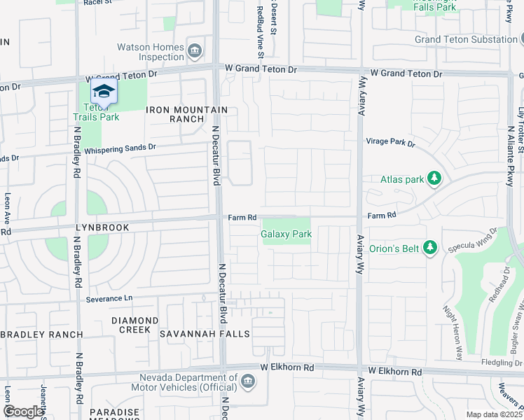 map of restaurants, bars, coffee shops, grocery stores, and more near 4559 Stardusk Falls Avenue in North Las Vegas