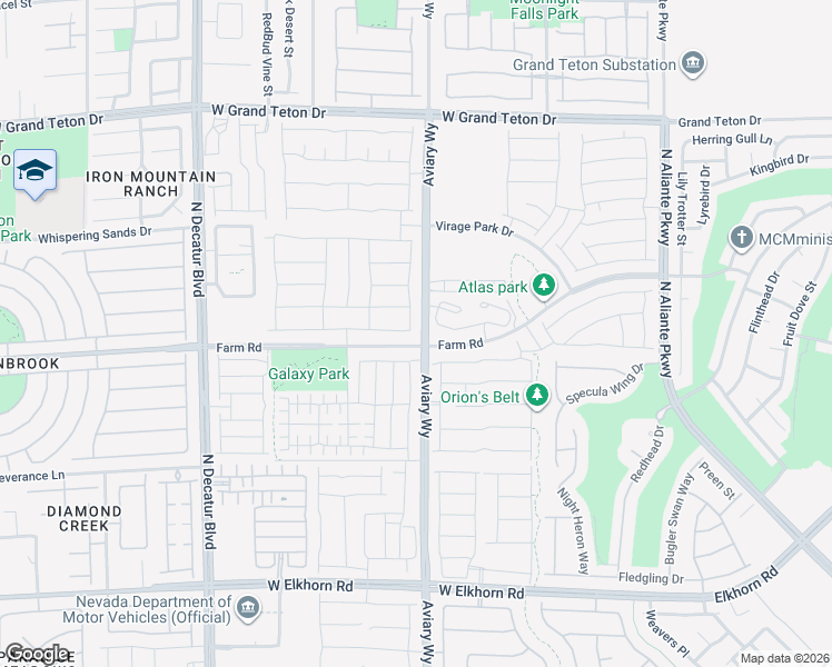 map of restaurants, bars, coffee shops, grocery stores, and more near 4308 Meadow Glade Avenue in North Las Vegas