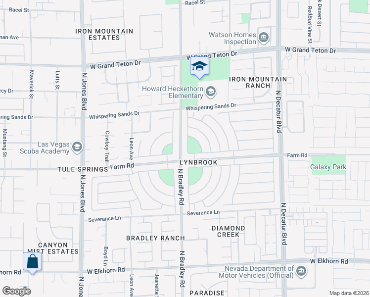 map of restaurants, bars, coffee shops, grocery stores, and more near 7633 Velvet Mist Street in Las Vegas