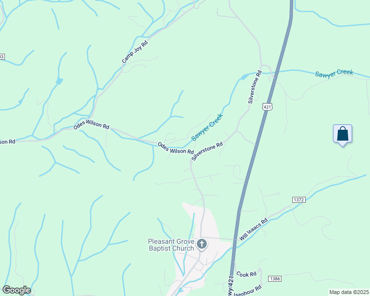 map of restaurants, bars, coffee shops, grocery stores, and more near 1199 Odes Wilson Road in Zionville