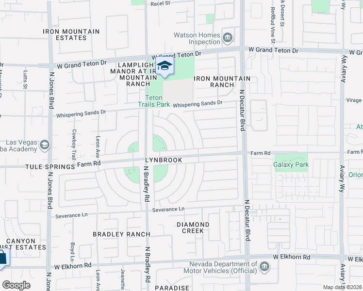 map of restaurants, bars, coffee shops, grocery stores, and more near 5123 Morning Splash Avenue in Las Vegas
