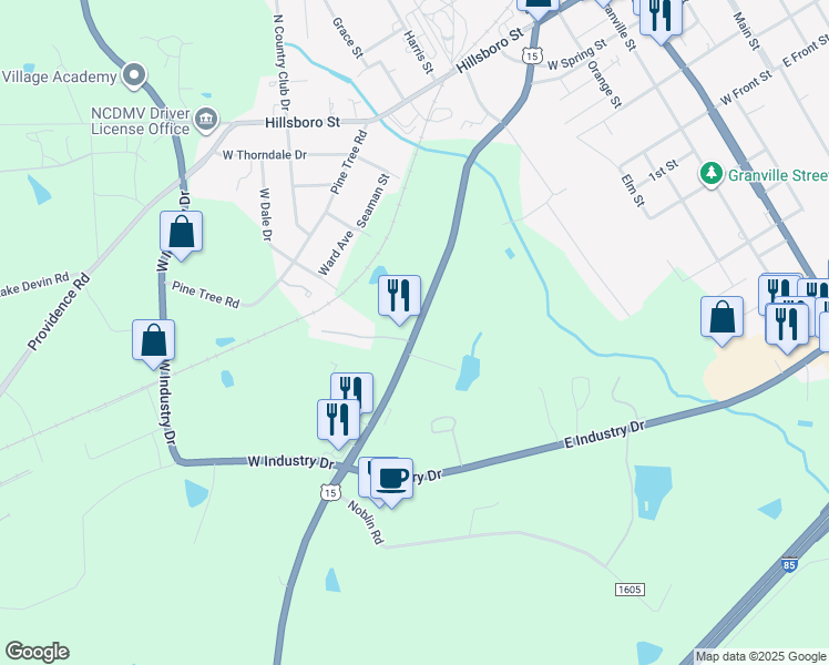 map of restaurants, bars, coffee shops, grocery stores, and more near 496 Lewis Street in Oxford