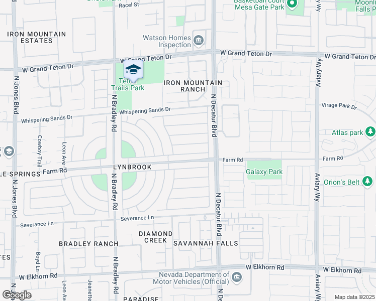 map of restaurants, bars, coffee shops, grocery stores, and more near 4916 Morning Splash Avenue in Las Vegas