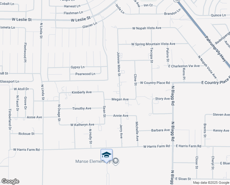 map of restaurants, bars, coffee shops, grocery stores, and more near 5420 Johnnie Mine Street in Pahrump