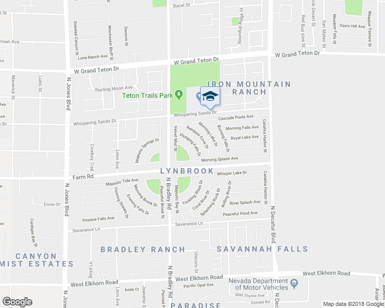 map of restaurants, bars, coffee shops, grocery stores, and more near 7634 Whispering Marsh Drive in Las Vegas