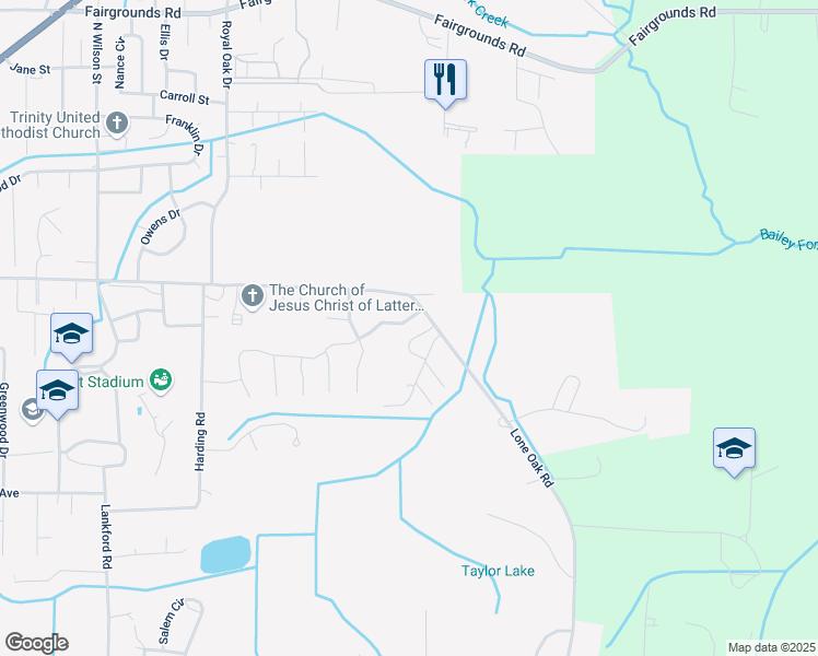 map of restaurants, bars, coffee shops, grocery stores, and more near 485 Winding Way in Paris