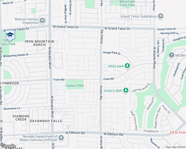 map of restaurants, bars, coffee shops, grocery stores, and more near 4332 Stardusk Falls Avenue in North Las Vegas