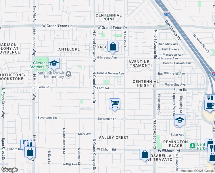 map of restaurants, bars, coffee shops, grocery stores, and more near 7620 Molfetta Street in Las Vegas