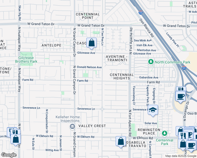 map of restaurants, bars, coffee shops, grocery stores, and more near 9413 Sayan Circle in Las Vegas
