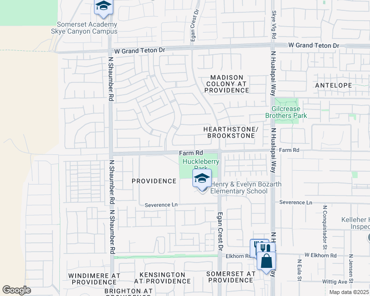 map of restaurants, bars, coffee shops, grocery stores, and more near 10419 Bush Mountain Avenue in Las Vegas