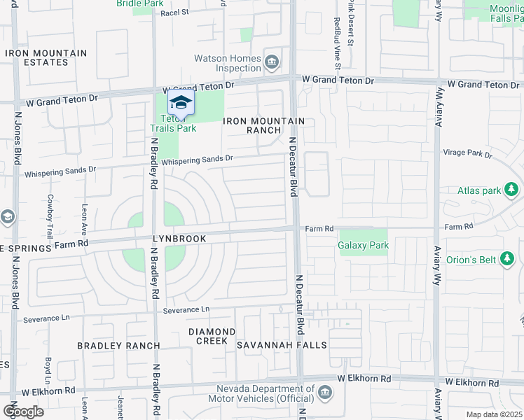 map of restaurants, bars, coffee shops, grocery stores, and more near 4909 Whispering Spring Avenue in Las Vegas