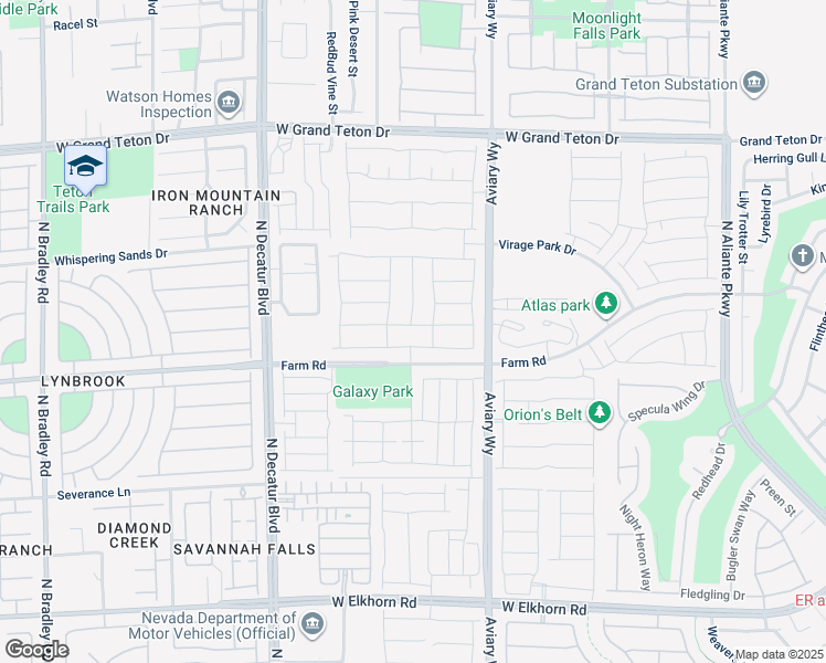 map of restaurants, bars, coffee shops, grocery stores, and more near 4423 Creekside Cavern Avenue in North Las Vegas