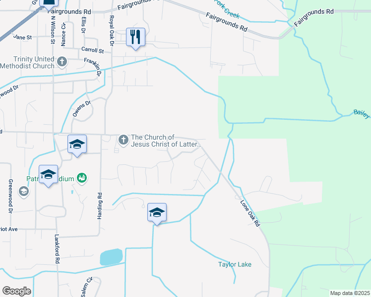 map of restaurants, bars, coffee shops, grocery stores, and more near 485 Winding Way in Paris