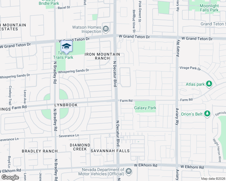 map of restaurants, bars, coffee shops, grocery stores, and more near 7644 Catalina Harbor Street in Las Vegas