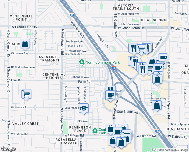 map of restaurants, bars, coffee shops, grocery stores, and more near 8949 Merry Mullion Court in Las Vegas