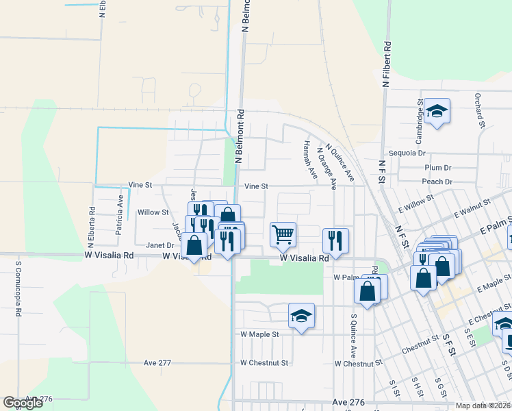 map of restaurants, bars, coffee shops, grocery stores, and more near 804 Woods Place in Exeter