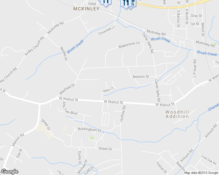 map of restaurants, bars, coffee shops, grocery stores, and more near 202 Allison Ln in Johnson City