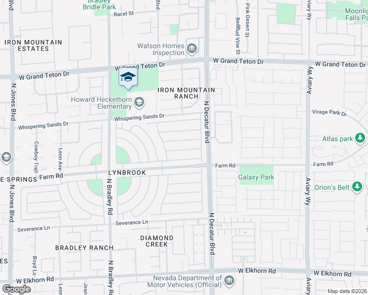 map of restaurants, bars, coffee shops, grocery stores, and more near 4912 Whispering Spring Avenue in Las Vegas