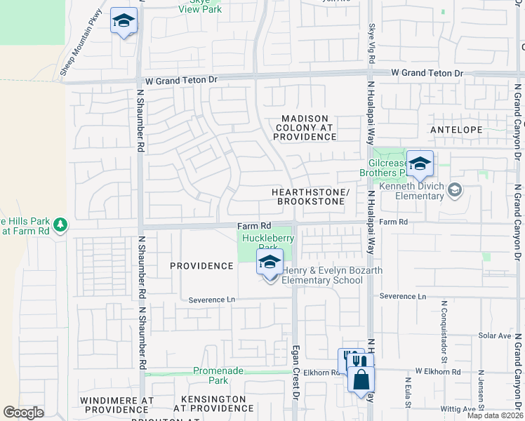 map of restaurants, bars, coffee shops, grocery stores, and more near 10336 Bush Mountain Avenue in Las Vegas