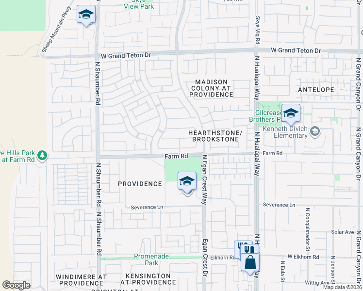 map of restaurants, bars, coffee shops, grocery stores, and more near 10336 Bush Mountain Avenue in Las Vegas