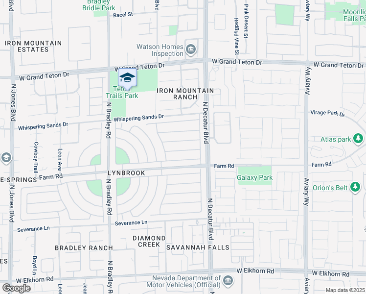 map of restaurants, bars, coffee shops, grocery stores, and more near 4908 Whispering Spring Avenue in Las Vegas