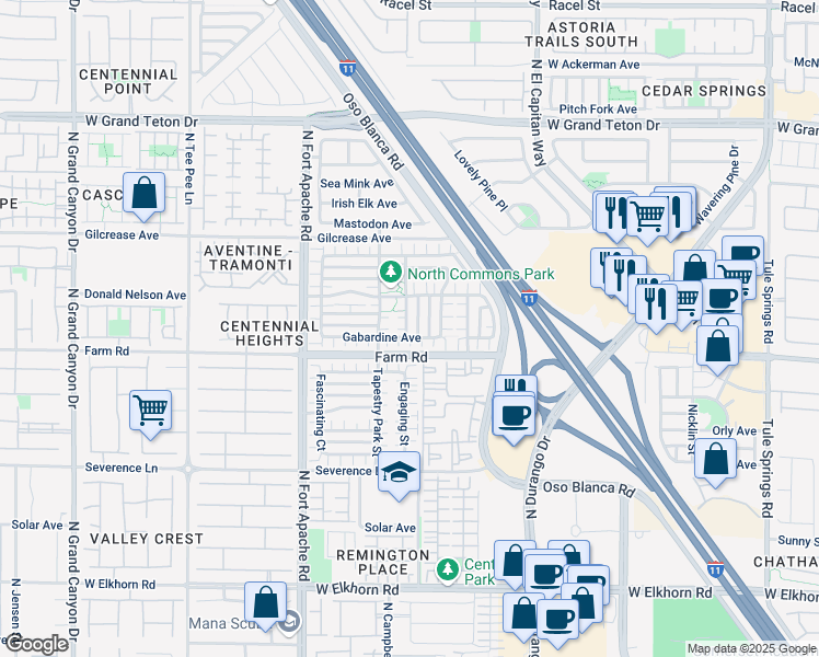 map of restaurants, bars, coffee shops, grocery stores, and more near 9020 Good Humored Court in Las Vegas
