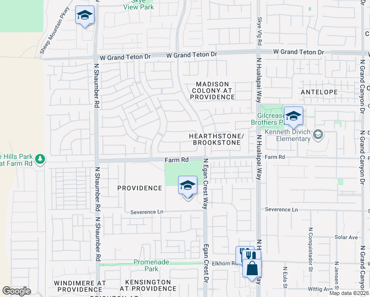 map of restaurants, bars, coffee shops, grocery stores, and more near 10336 Bush Mountain Avenue in Las Vegas