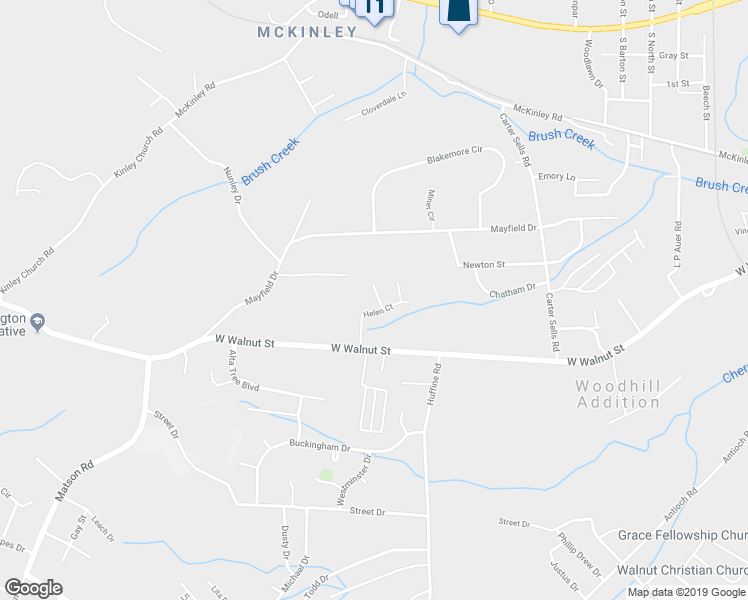 map of restaurants, bars, coffee shops, grocery stores, and more near 203 Allison Lane in Johnson City