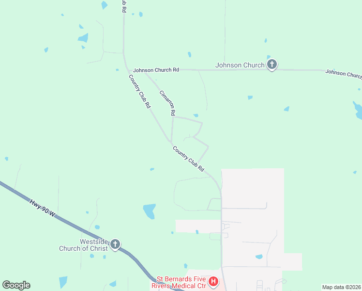 map of restaurants, bars, coffee shops, grocery stores, and more near 1119-1253 Country Club Road in Pocahontas