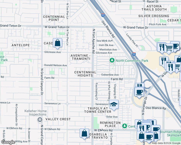 map of restaurants, bars, coffee shops, grocery stores, and more near 7628 Lookout Hill Street in Las Vegas