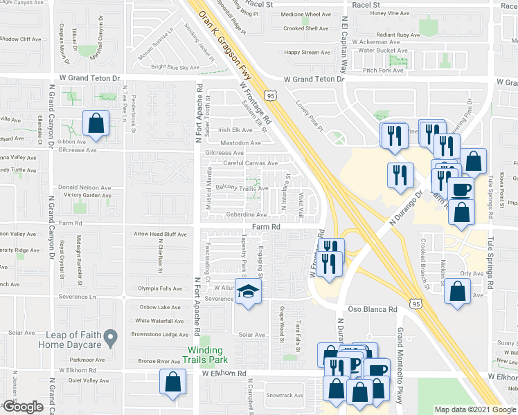 map of restaurants, bars, coffee shops, grocery stores, and more near 9020 Good Humored Court in Las Vegas