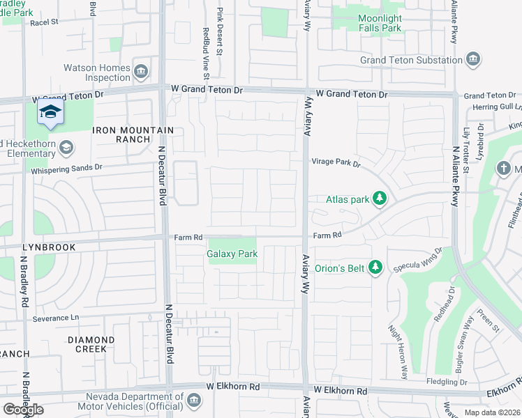 map of restaurants, bars, coffee shops, grocery stores, and more near 7702 Wishbone Falls Street in North Las Vegas