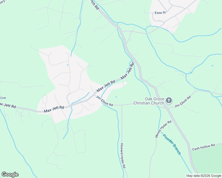 map of restaurants, bars, coffee shops, grocery stores, and more near 367 Max Jett Road in Johnson City