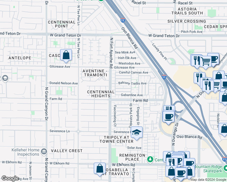 map of restaurants, bars, coffee shops, grocery stores, and more near 9161 Sconce Court in Las Vegas