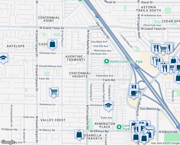 map of restaurants, bars, coffee shops, grocery stores, and more near 9161 Sconce Court in Las Vegas