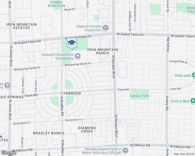 map of restaurants, bars, coffee shops, grocery stores, and more near 4929 Royal Lake Avenue in Las Vegas