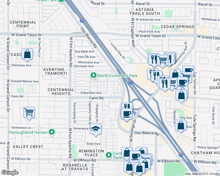 map of restaurants, bars, coffee shops, grocery stores, and more near 8941 Glass Gallery Court in Las Vegas