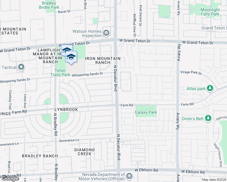 map of restaurants, bars, coffee shops, grocery stores, and more near 7648 Catalina Harbor Street in Las Vegas