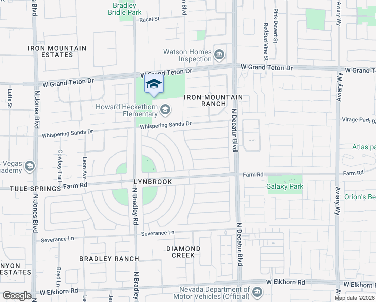 map of restaurants, bars, coffee shops, grocery stores, and more near 5012 Whispering Spring Avenue in Las Vegas