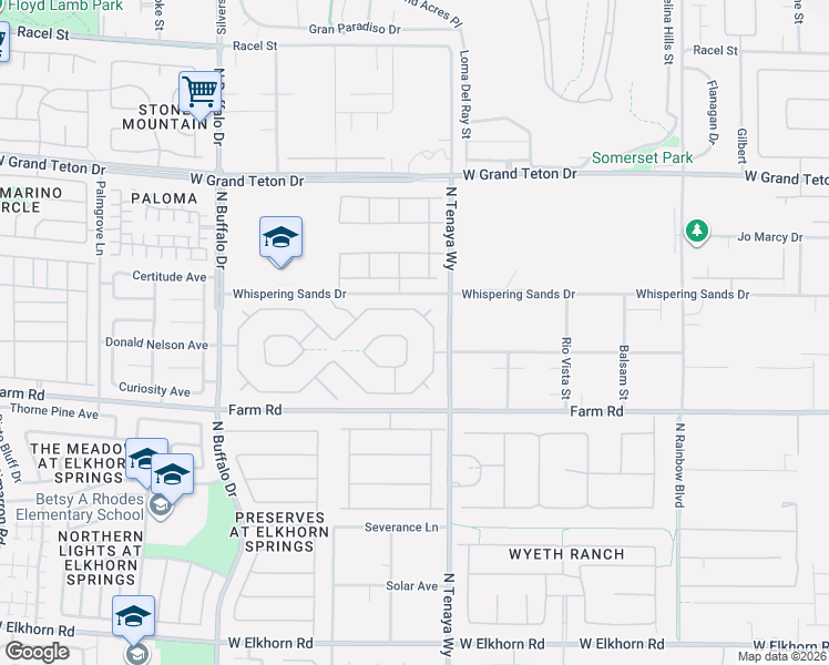 map of restaurants, bars, coffee shops, grocery stores, and more near 7234 Silver Charm Court in Las Vegas