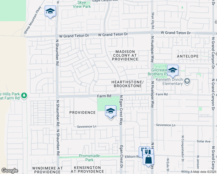 map of restaurants, bars, coffee shops, grocery stores, and more near 10336 Bush Mountain Avenue in Las Vegas