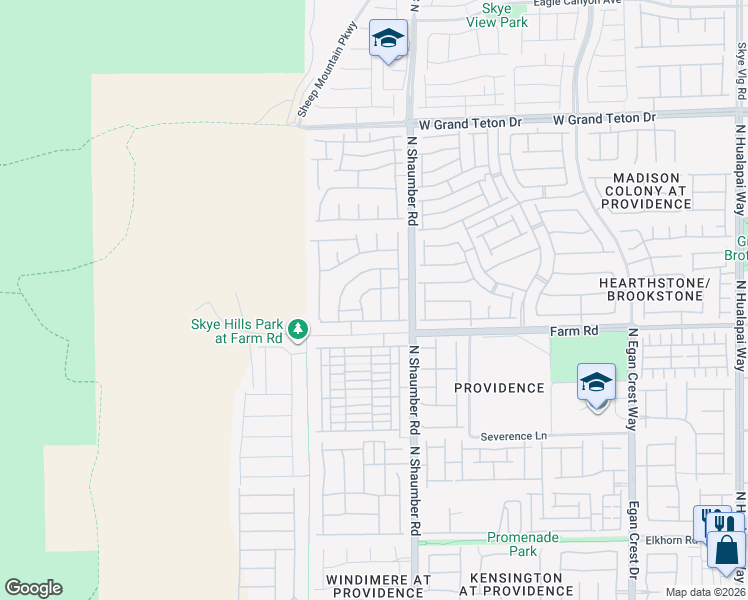 map of restaurants, bars, coffee shops, grocery stores, and more near 7623 Gatsby House Street in Las Vegas