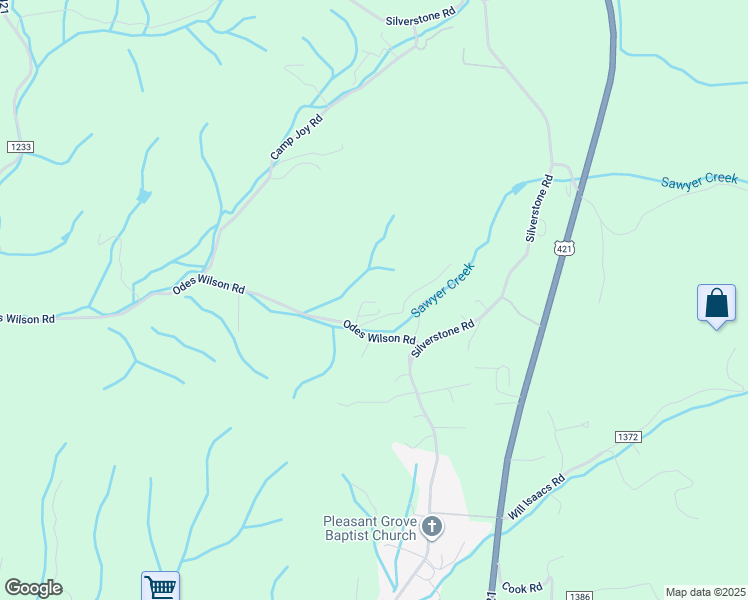 map of restaurants, bars, coffee shops, grocery stores, and more near 1199 Odes Wilson Road in Zionville