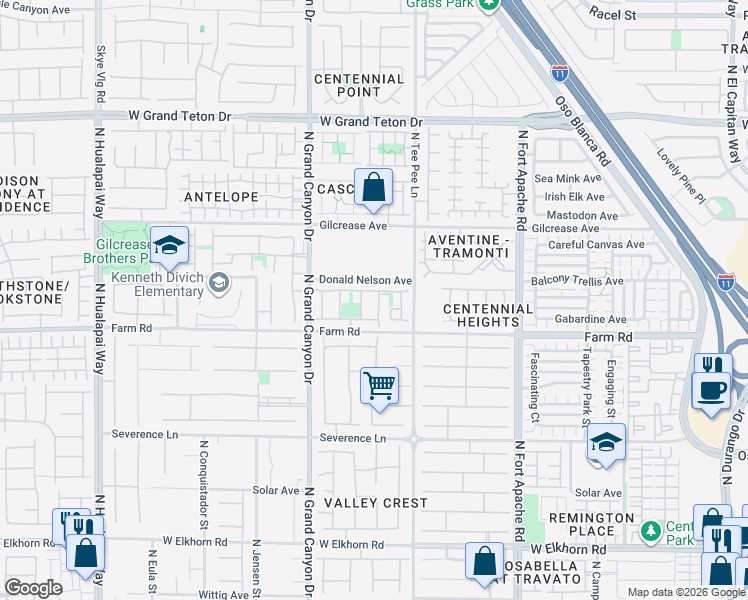 map of restaurants, bars, coffee shops, grocery stores, and more near 7620 Molfetta Street in Las Vegas