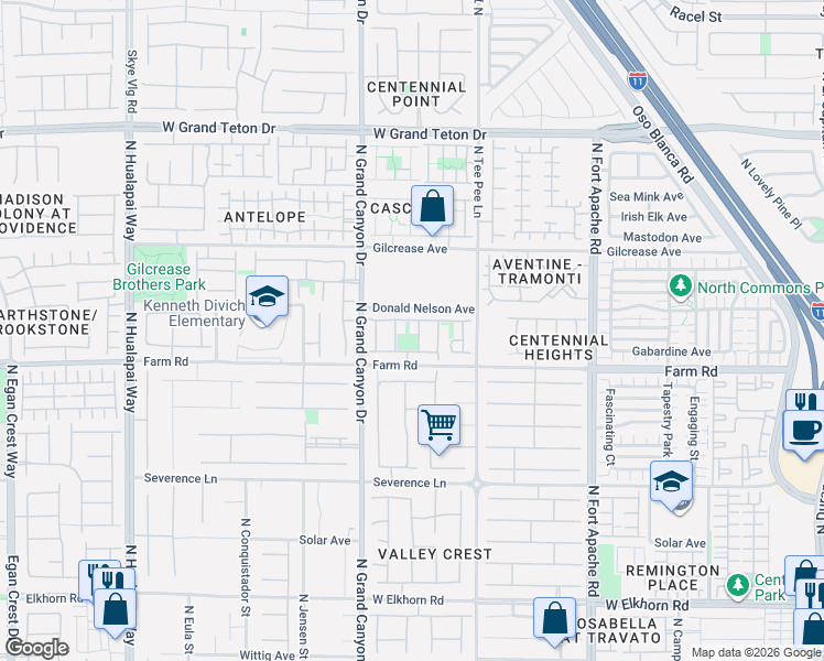 map of restaurants, bars, coffee shops, grocery stores, and more near 7620 Molfetta Street in Las Vegas