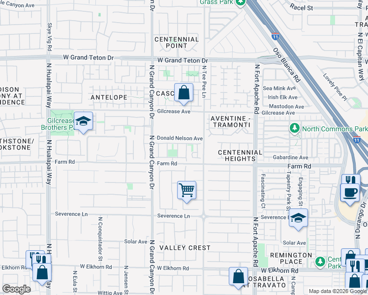 map of restaurants, bars, coffee shops, grocery stores, and more near 7620 Molfetta Street in Las Vegas