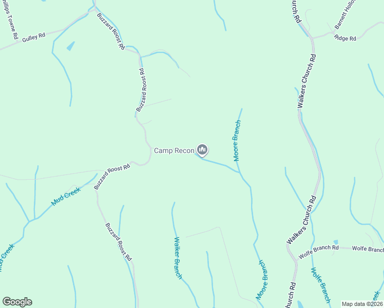 map of restaurants, bars, coffee shops, grocery stores, and more near 185 Green Road in Bulls Gap